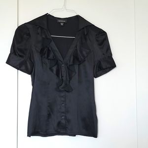Bebe Black Silk Blouse